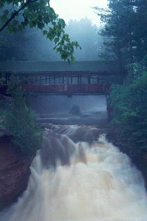 Covered Bridge at Amnicon Falls St. Park - Wisconsin
