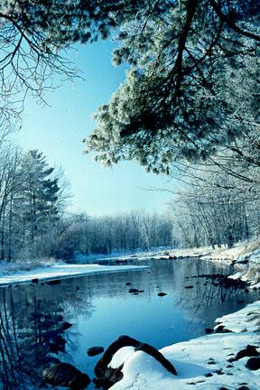 Yellow River in winter - Chequamegon National Forest