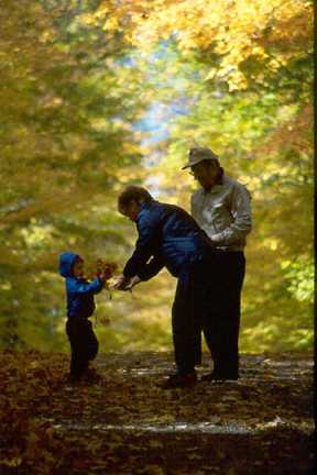 Young boy with Grandparents